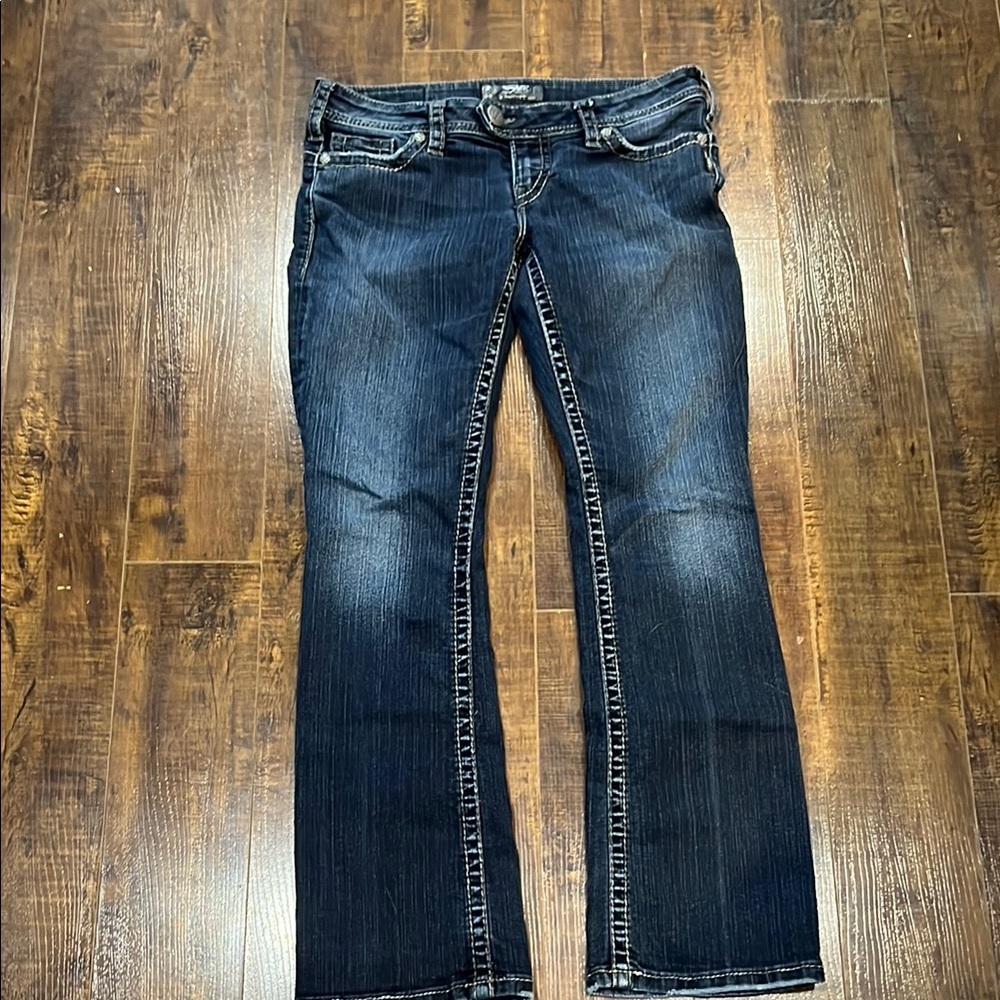 Silver Jeans Women's Dark Blue Boot Cut Jeans